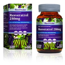 Resvitale 白藜蘆醇 250 毫克素食膠囊, 1個, 250毫克, 120顆