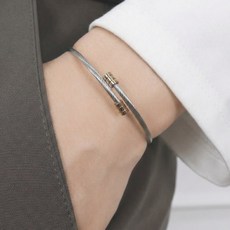 티키타 남자 얇은 팔찌 뱅글 스트링 써지컬스틸 like coffee