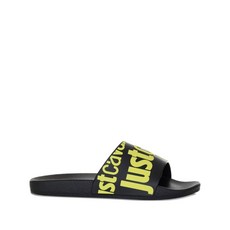 저스트까발리 로고 프린트 슬라이더 샌들