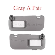 도요타 코롤라 2007 2013 자동차 회색 베이지 선 바이저 화장대 거울, 01   Mainland, 05 Gray A Pair