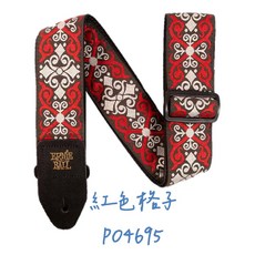 ERNIE BALL JACQUARD系列 吉他/貝斯背帶, 1個, 紅色格子 P04695