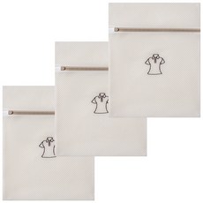 홈데코레 더 도톰한 3중 메쉬 세탁망, 중형(30x40cm), 3개, 베이지