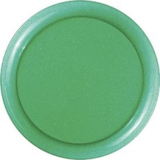 크리에이티브컨버팅 글리터 라운드 플라스틱 트레이 쟁반, Green, 1개