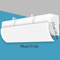 접이식 에어컨 윈드 디플렉터 조정 직접 부는 방지 배플 벽걸이 형, 01 하얀색