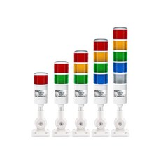 3색 경고등 비상 경광등 삼색등 경고램프 출차주의등 3단 무음 스위치 12-24V, 1단 음성 상시 12-24V