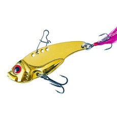 彩色金屬VIB路亞假餌，高反光震動型，內置響珠，淡海水適用，多色可選, 1個, 金,5g