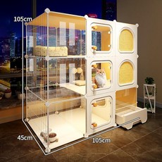 초대형 실내 고양이집 화장실 일체형 고양이 하우스, 1개, 3단 105x45x105 초대형