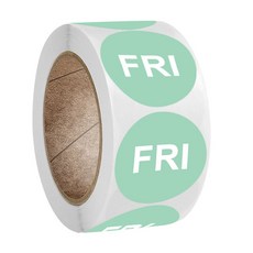 영문 금요일 스티커 1롤(500개) 요일분류스티커 계획표스티커, 1개, 단품
