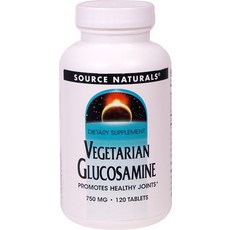 SOURCE NATURALS 無糖無麩質素食葡萄糖胺補充錠 750mg, 1個, 120 件