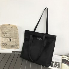 【】日系斜挎包男 大容量托特包 休閒簡約單肩包 時尚百搭牛津布包 男士手提包, 黑色