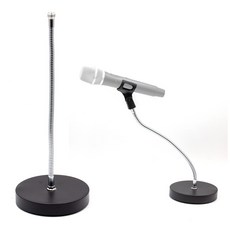 고중량 원반형 테이블 자바라 마이크 스탠드 3/8 5/8 콘덴서 다이나믹 핸드, 어댑터 추가 안함, 1개, AC-M55