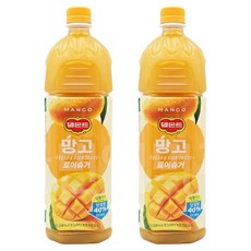 롯데칠성 델몬트 망고 로어슈거, 1.5L, 2개