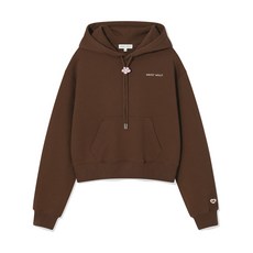 와키윌리 WACKY WILLY 우먼스 타이포 로고 크롭 후디 브라운 WA2503HD51BR 138023