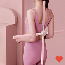 헬스소품 십자 스트레칭 봉 바 홈트 마사지, 1개, 그레이