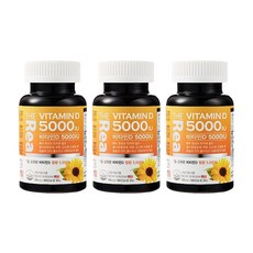 더리얼 비타민D 5000IU 150mg x 180캡슐 3개, 1세트, 180정