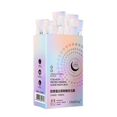 CHAFFUL 膠原蛋白緊緻晚安凍膜 輕薄透氣補水保濕 獨立包裝4ml x 20袋, 1套