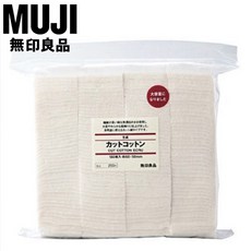 무인양품 무지 코튼 면 100% 화장솜, 1개, 180매입