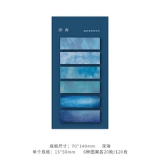 그라디언트 편의 스티커 루스 리프 인덱스 끈적임 필기 떼어내기 라벨 작은 스트립 마킹 메모 패드, 02 7
