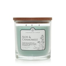 Chesapeake Bay Candle 香氛蠟燭〈現貨〉禪園 海草與麝香 葡萄柚與鼠尾草 木蓋 三蕊, 1個, 蘆薈與洋甘菊