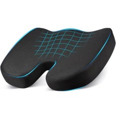 DITSONEO 사무실 의자 및 카시트용 메모리 폼 시트 쿠션 압력 완화를 위한 미끄럼 방지 인체 공학적 의자 쿠션 등 지지대, DITSONEO 사무실 의자 및 카시트용 메모리 폼 시