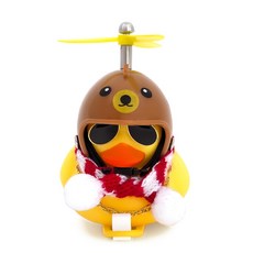 JJBB 러버덕 전조등 후미등 헬멧 오리 벨 프로펠러 라이트, 1개, 02