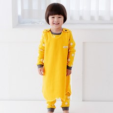 더미누 코코 머스타드 무형광 골지 수면조끼