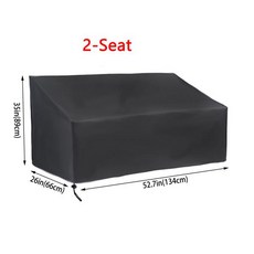 야외 방수 커버 덮개 정원 공원 파티오 벤치 가구 소파 테이블 방진 방풍, 01 2-Seat (134x66x89cm)