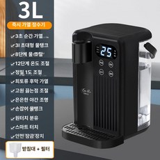 즉열 온수기 소형 정수기 데스크탑 직수 전기 주전자, 냉수, 스페이스블랙 브래킷 초극세 국내, 기본 색상