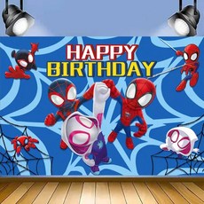 생일 파티 학예회 이벤트 할로윈 용품 어벤져스 풍선 스파이더맨 아이언맨 헐크 슈퍼 히어로 장식 식기 배너 배경, Other, 100X150cm R