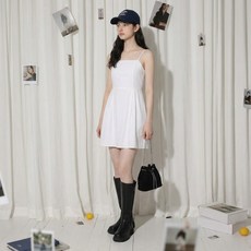 [S~2XL]여성 하객룩 민소매 나시 미니 원피스 데이트룩 민소매원피스 뷔스티에 끈나시 원피스