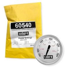 Weber 60540 차콜 스피릿 Q 그릴 교체 온도계 지름 3.5cm(1-13/16인치), Weber 60540 차콜, 스피릿, Q 그릴 교체 온, 1개