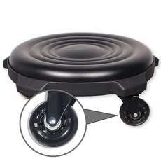 뷰티다모아 앉은뱅이 작업 의자 무소음 우레탄 베어링 바퀴 블랙 A타입 14cm, 1개