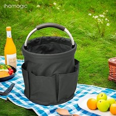 ihomagic 可折疊便攜置物桶 購物籃 置物箱 收納桶 摺疊桶 露營用品【EG690】99750走走去旅行, 1個