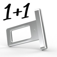 [1+1] 안전벨트 소리 경고등 클립 일자형 모던 심플, 2개, 실버(silver)