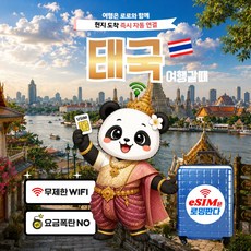 로밍판다 태국eSIM 유심 5G 이심 방콕 치앙마이 싱텔 즉시발송, 1개, 완전무제한, 3일