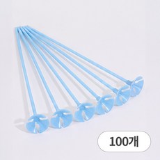 디어플레이스 마카롱 풍선 컵스틱 32cm 세트, 100개, 6 블루