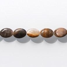 【杰鴻】太陽石凸面扁珠，DIY手工材料，寶石珠珠，多尺寸可選, 1個, 10x14mm