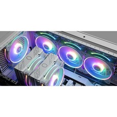 酷碼Coolermaster MF120 Halo2 白色 雙環式ARGB光效 12公分風扇，打造絢麗奪目的視覺效果，有效降低電腦硬體溫度, MFL-B2DW-21NP2-R2, 1個