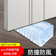 獨居女生堵門神器門塞酒店阻門器防盜報警器家用房門防撞器頂門器, PVC硅膠墊可移動門擋, 1個