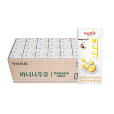 부산우유 멸균 바나나우유 190ml 24개