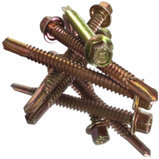 철 육각 직결피스 스크류볼트 판넬 철판용 #14(6.4mm), 100개