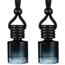 Domensi 70피스 걸이식 자동차 디퓨저 공기 청정제 병 벌크 빈 유리 리필 가능한 향수병 오일 아로마테라피 펜던트 인테리어 장식품 장식용 (블랙) 114093, 70, 블랙