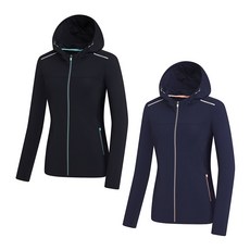 콜핑 여성 봄 트리코트 펀칭 원단 스포티 등산 후드 집업 등산 자켓 2261JK291W