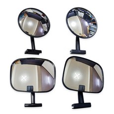 원형광각미러/사각광각미러/ㄷ자/ㄱ자/옵션/1개/광각미러/보조사이드미러/그랜드스타렉스/스타렉스/사각지대/어린이집차/학원차/특장차/택배차/포터2/봉고3/화물차/특장차광각미러/사, B타입 원형광각미러-디귿자, 1개, 봉고3