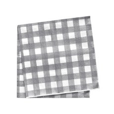 피플스파티 파티냅킨 체크무늬 33*33cm, 1개, 60개입, 실버