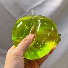 프레쉬 청사과 & 핑크사과 말랑이 슬랑이 스퀴시 스트레스볼 쫀득볼, 1개, 80g, 그린