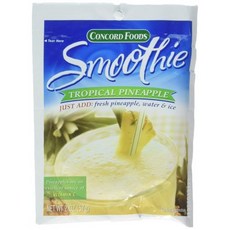 콩코드 파인애플 스무디 믹스 2온스 (6개 묶음) Concord Foods Pineapple Smoothie Mix - Fruit Flavor with No Artificial, 1개