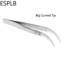 LB 스테인레스 스틸 세라믹 핀셋 내열성 항자성 직선 곡선, [02] Big Curved Tip, 1개