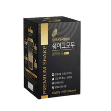 쉐이크모두 국산 블랙푸드 420g(30g x 14포) 서리태 맥주효모 선식 단백질쉐이크, 30g, 14개
