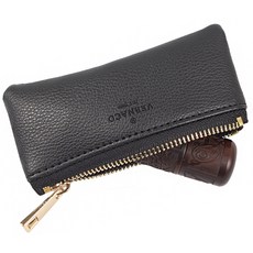 국산 미니 가죽 도장지갑 인감도장케이스, 블랙